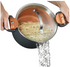 Gotham Steel Nonstick 5QT Pasta & Stock Pot – Twist-Lock Strainer Lid