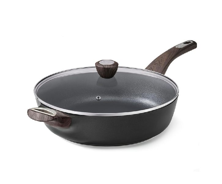 12 Inch Nonstick Frying Pan with Lid – Deep Saute Skillet, Induction Safe, PFOA & PFOS Free