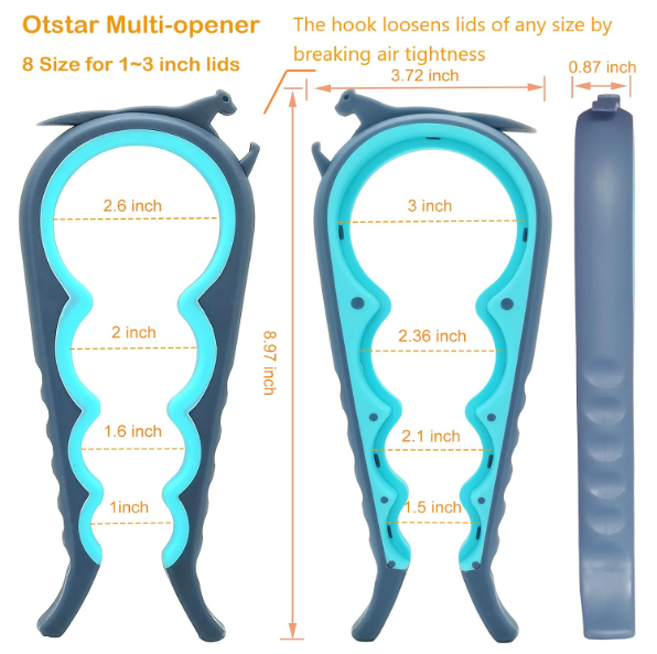 Otstar Multi Jar Opener – Easy Lid Removal for Seniors & Weak Hands