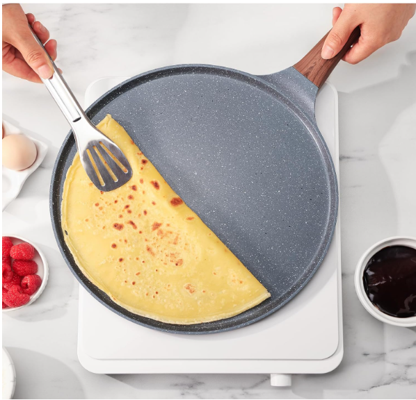 SENSARTE 10" Nonstick Crepe Pan – Swiss Granite Dosa & Pancake Tawa
