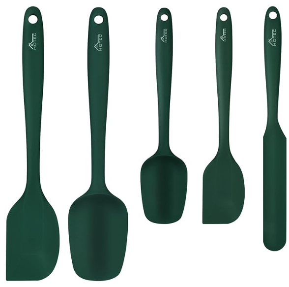 5-Piece Silicone Spatula Set | 600°F Heat-Resistant, BPA-Free, Nonstick-Safe, Dishwasher-Safe